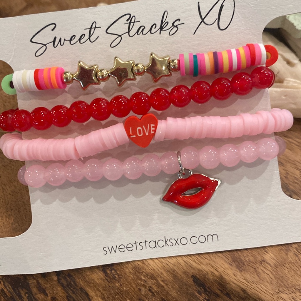 Love And Kisses Bracelet Stacks 22$
